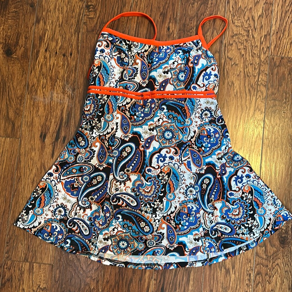 One piece Swimsuit with over skirt Size 14
